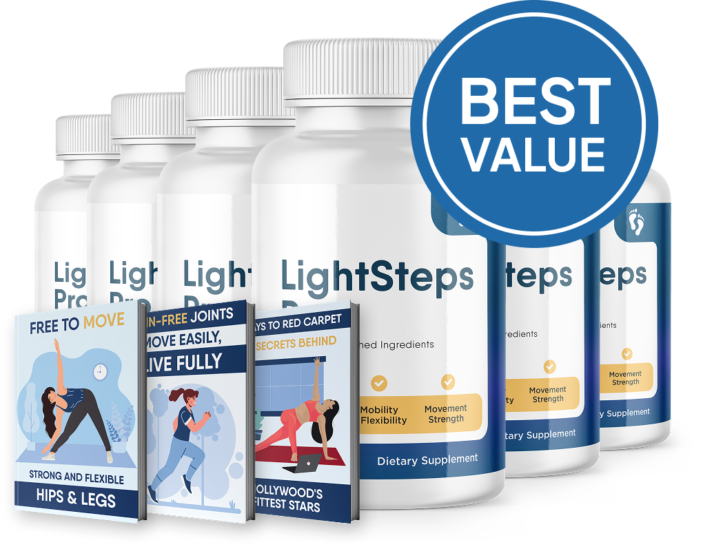 Six bottles of LightSteps Pro — 180 day supply, best value